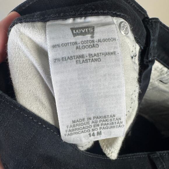 Levis Perfectly Slimming 512 Bootcut Denim Black Jeans US Women's 14 Plus - Picture 4 of 6